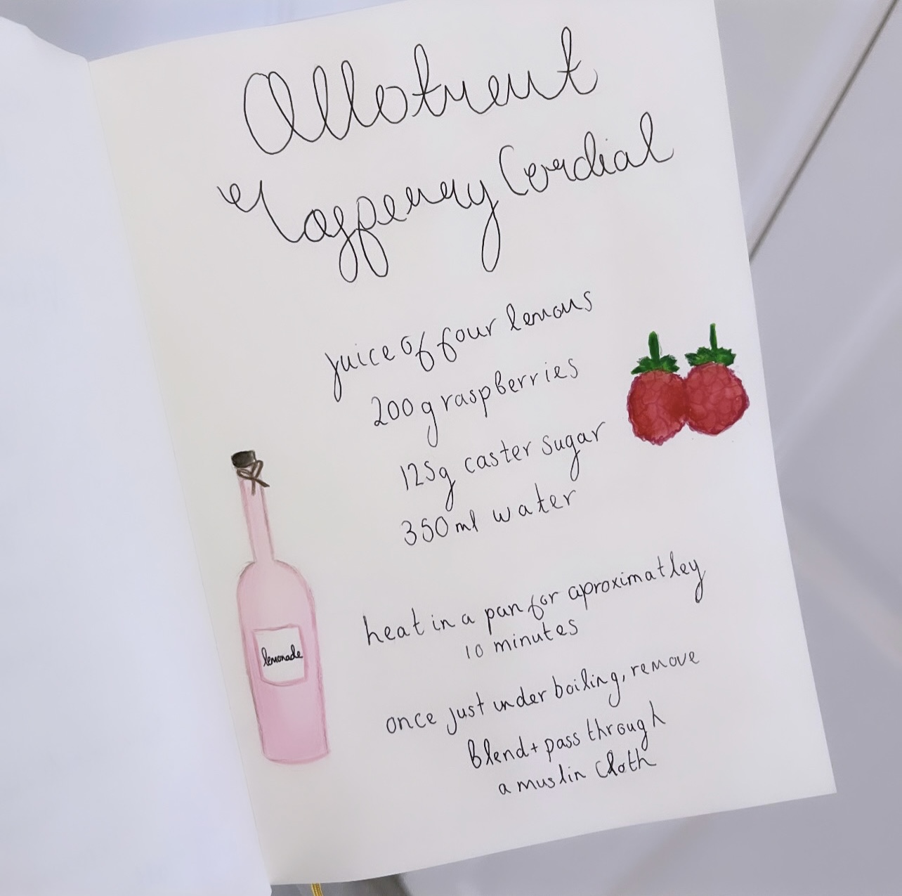 Allotment Raspberry Cordial Recipe