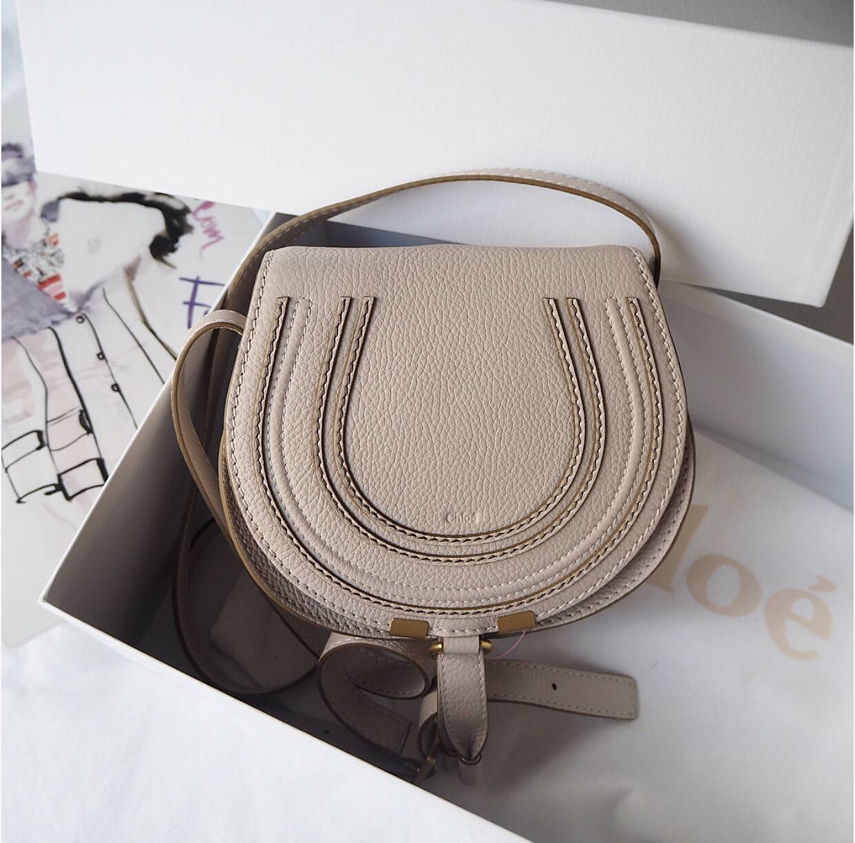 Chloe Mini Marcie Bag Handbag Nude